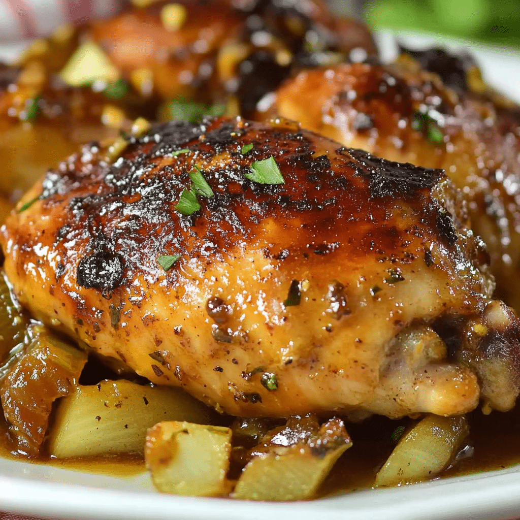Honey Garlic Slow Cooker Chicken Thighs
