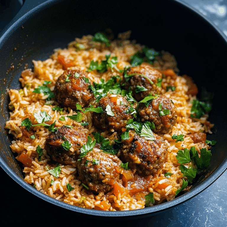 Meatballs and Rice