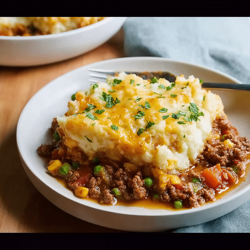 Slow Cooker Shepherd’s Pie with Cheesy Mashed Potatoes