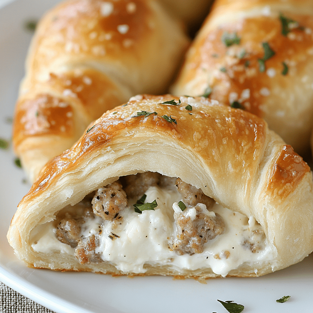 Chicken Sausage Cream Cheese Crescents