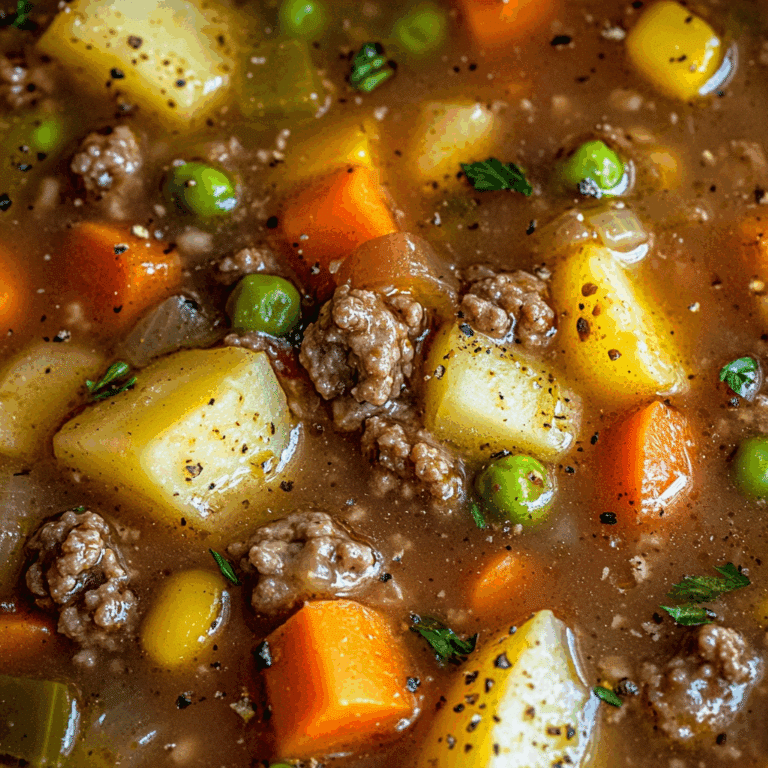 Crock Pot Hamburger Soup