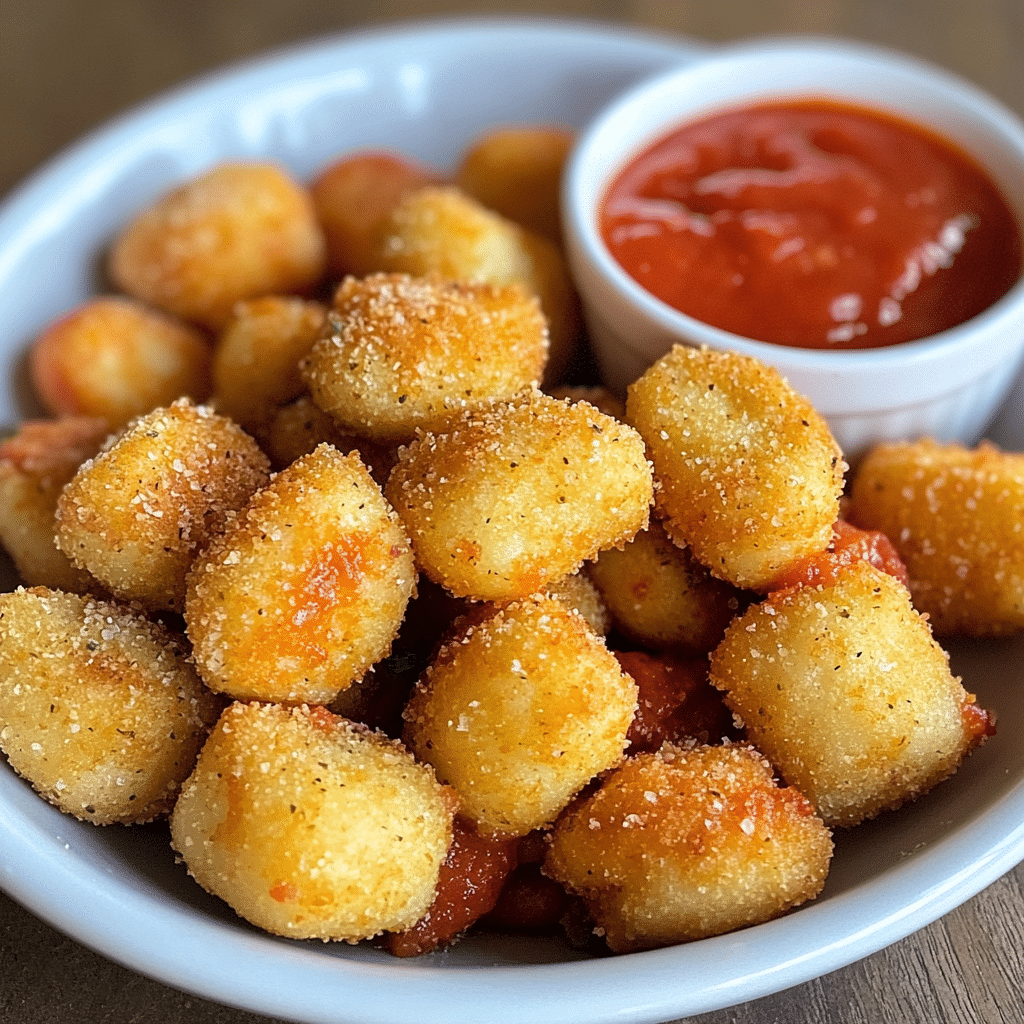 Fried Gnocchi Bites with Marinara Dipping Sauce