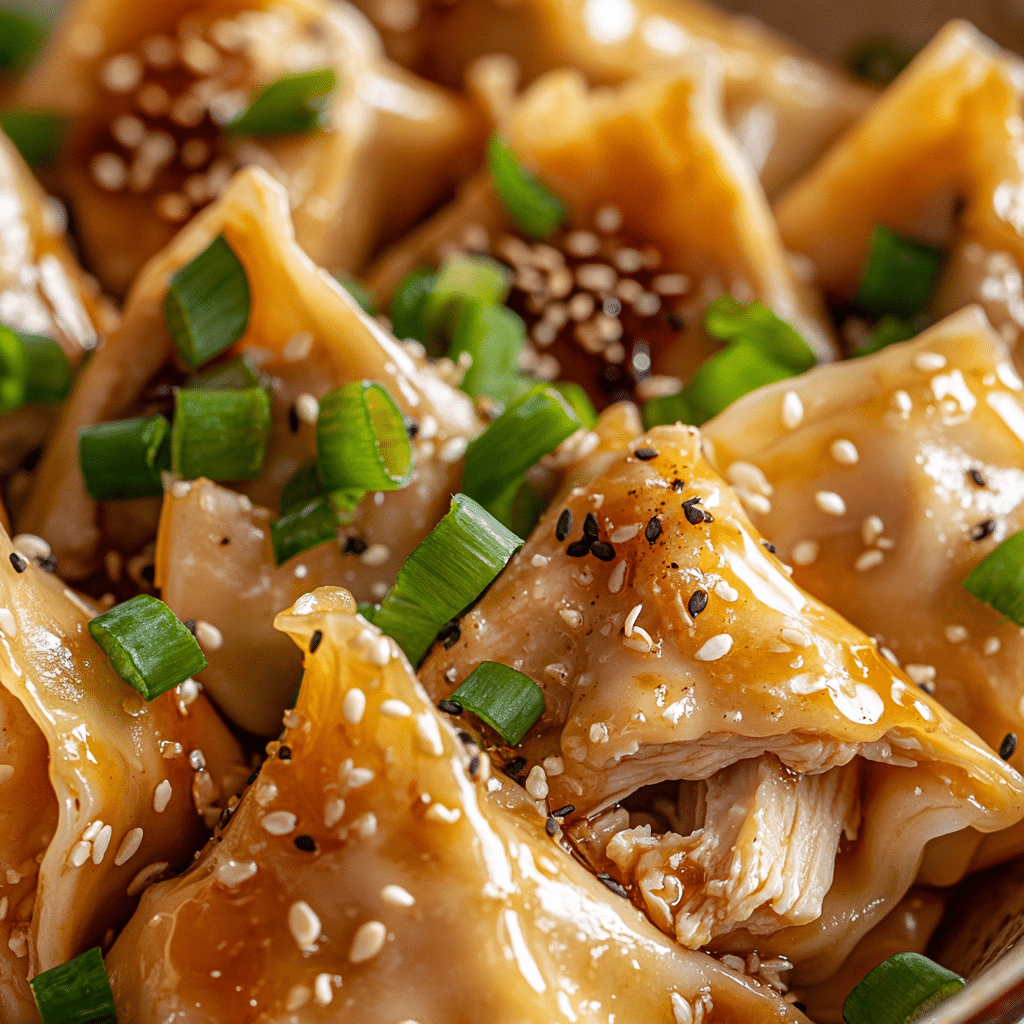 Peanut Chicken Wontons