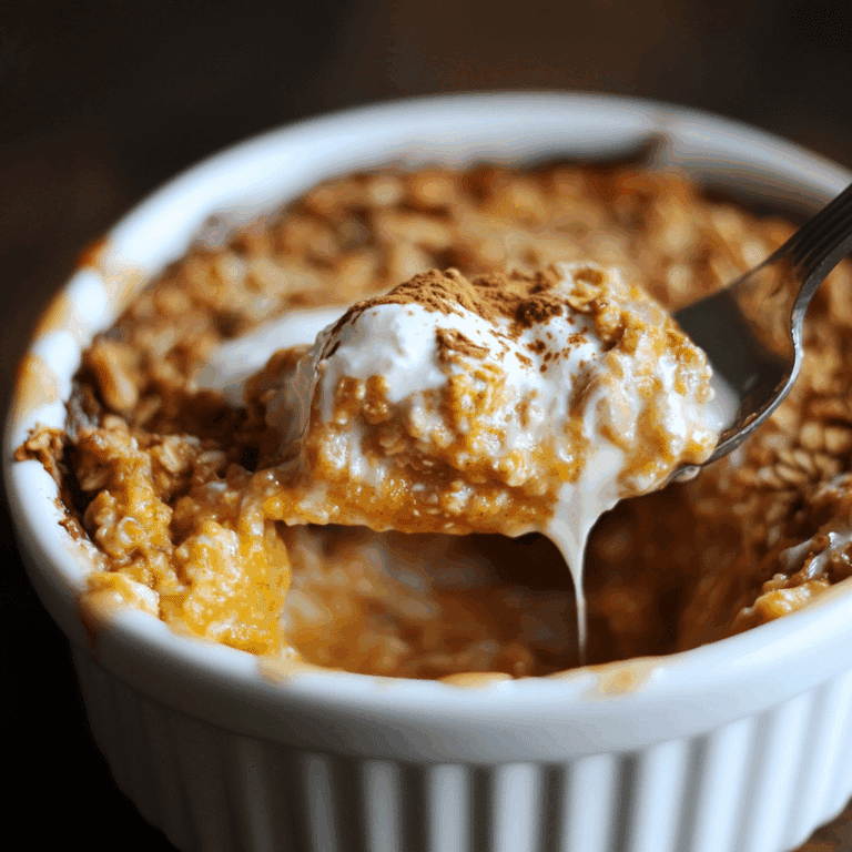 Pumpkin Cheesecake Baked Oatmeal