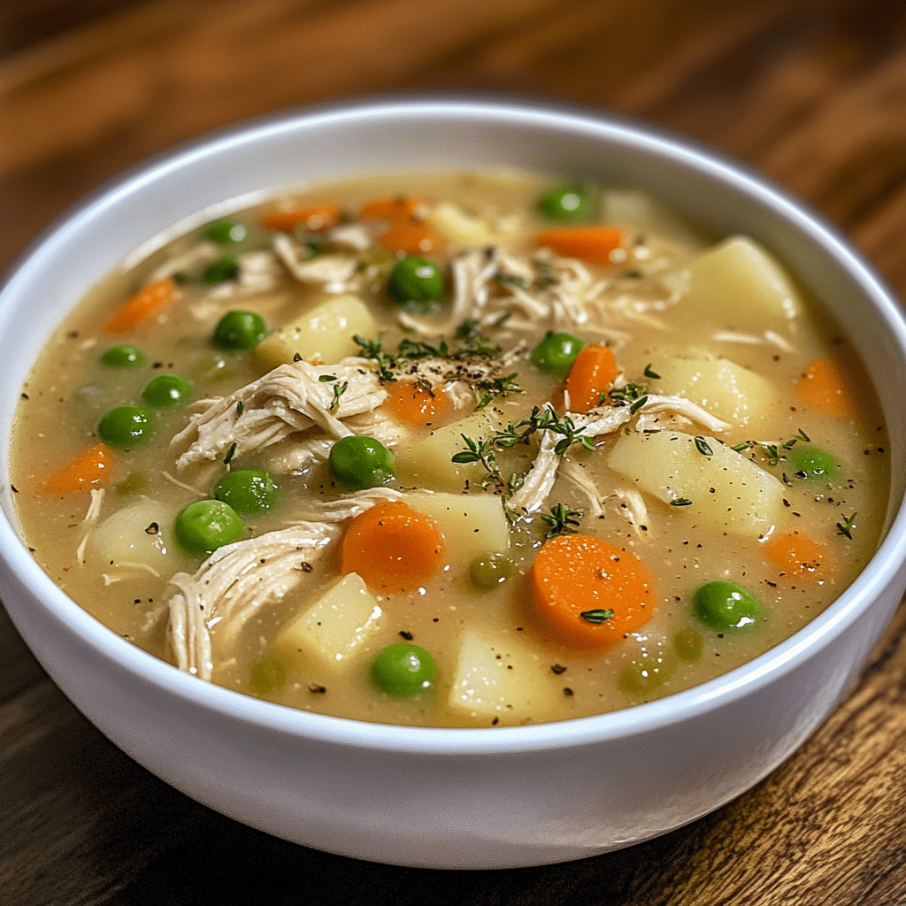 Slow Cooker Chicken Pot Pie Soup