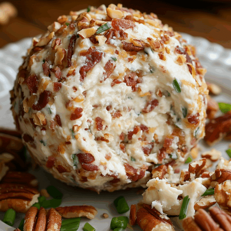Smoked Turkey Bacon Cheese Ball