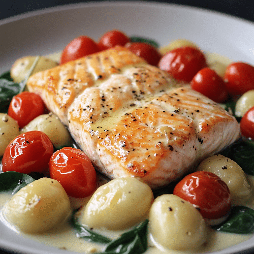 Tuscan Salmon with Gnocchi