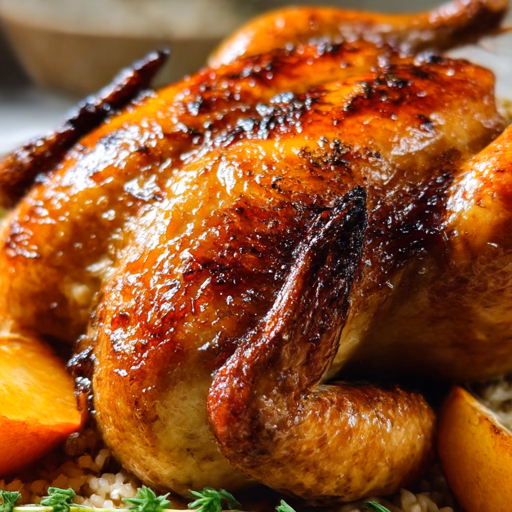 Apple Cider Glazed Roasted Chicken