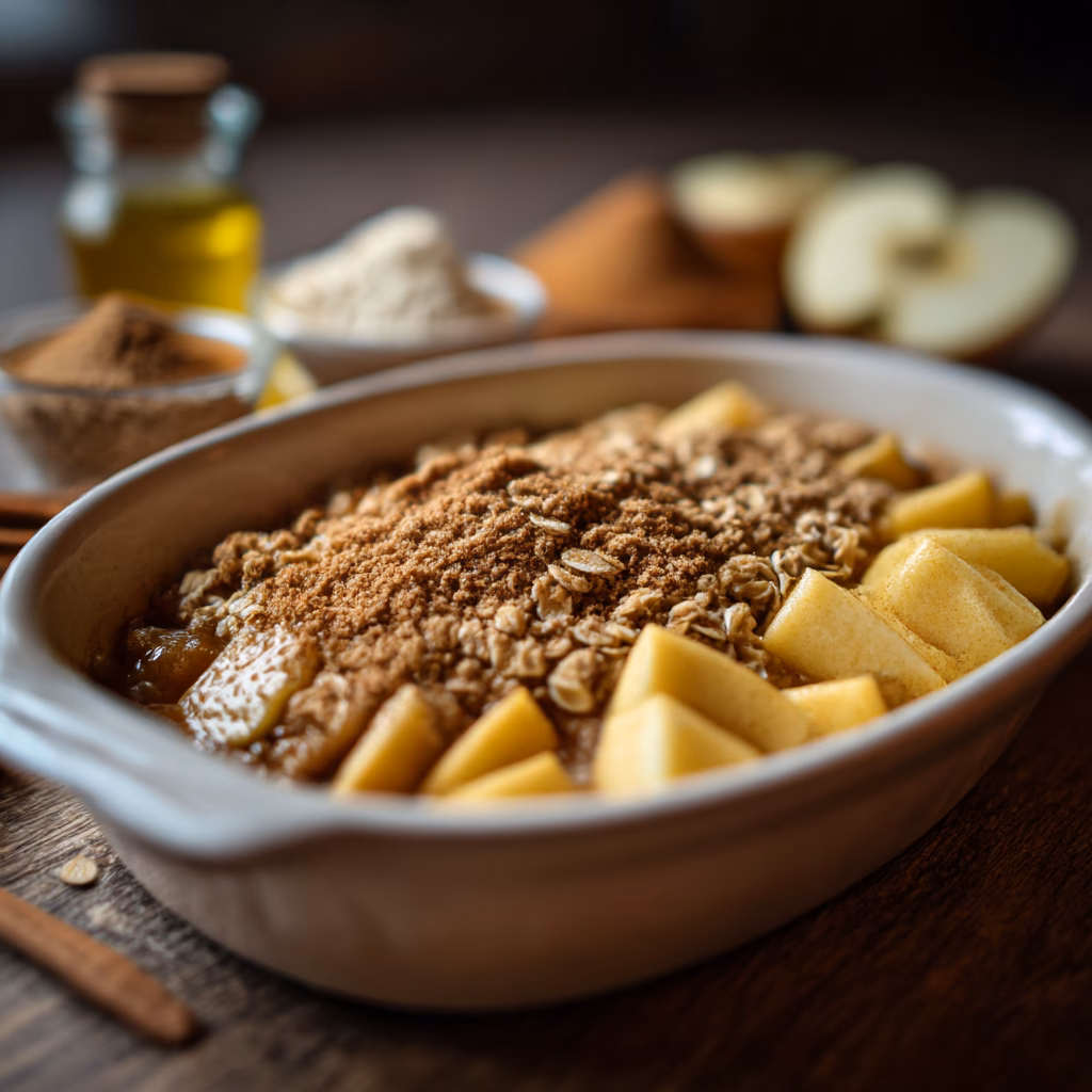 Apple Crisp with Cinnamon Oat Topping