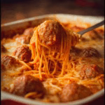 Baked Spaghetti and Meatballs