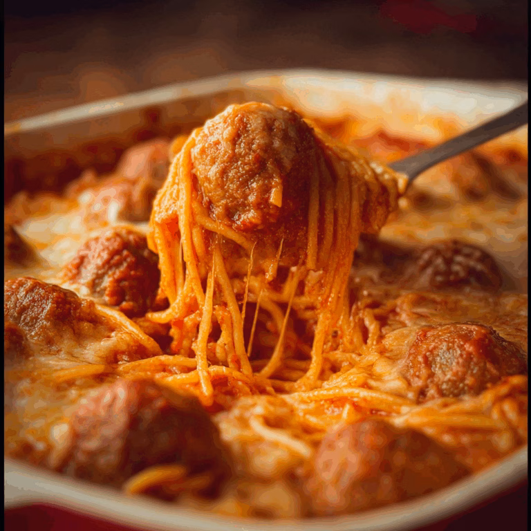 Baked Spaghetti and Meatballs