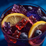 Blueberry Lemon Gummy Bear Mocktail
