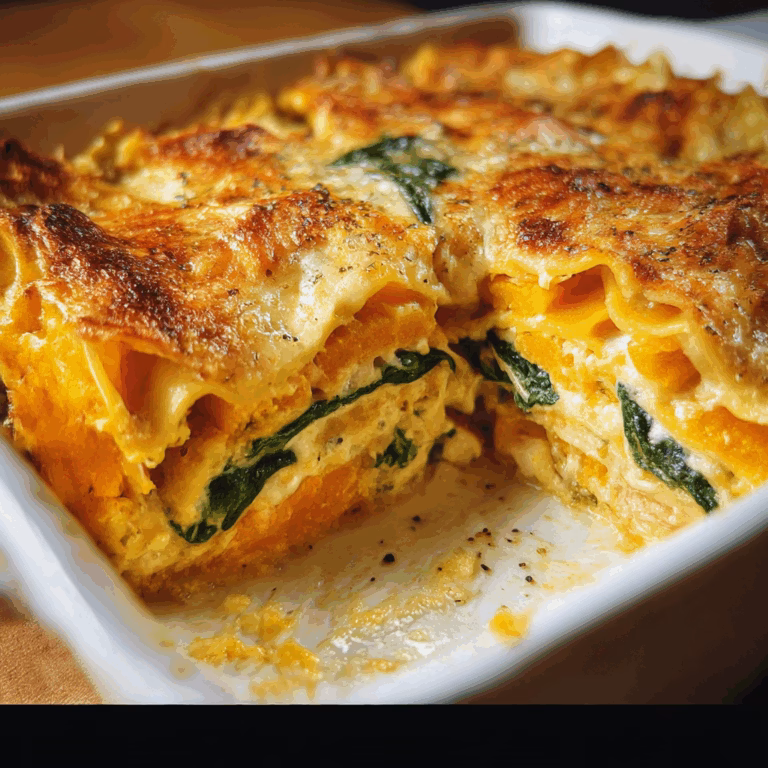 Butternut Squash and Spinach Lasagna