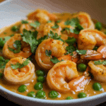 Coconut Curry Shrimp with Peas