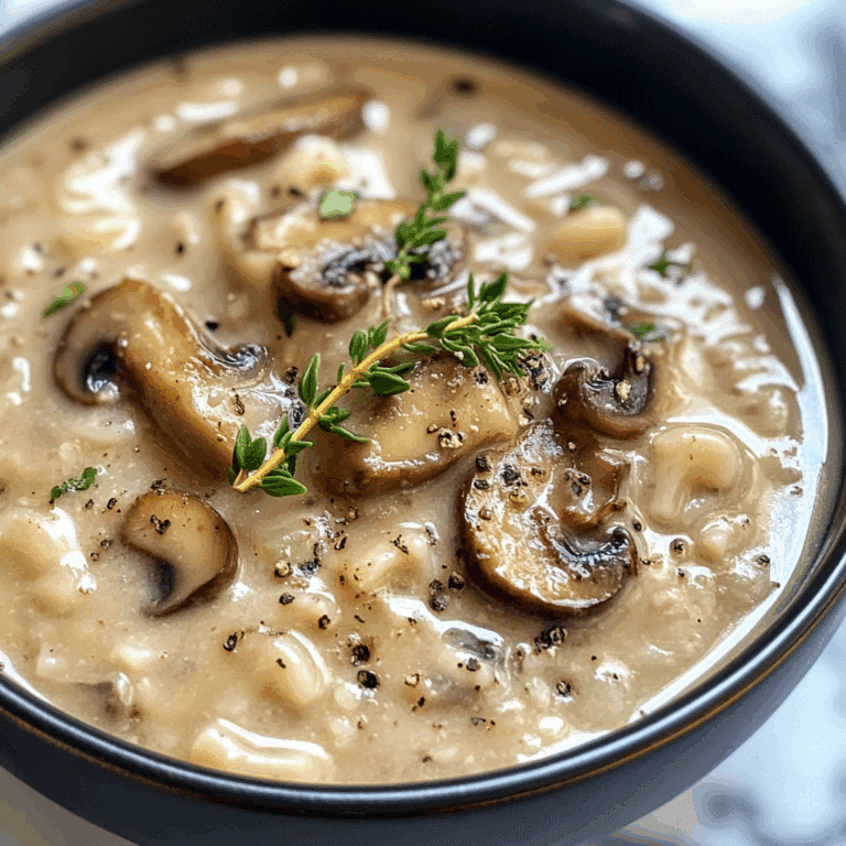 Creamy Mushroom Pastina Soup