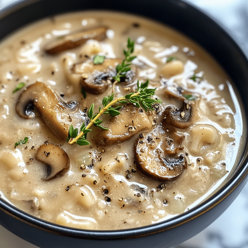 Creamy Mushroom Pastina Soup