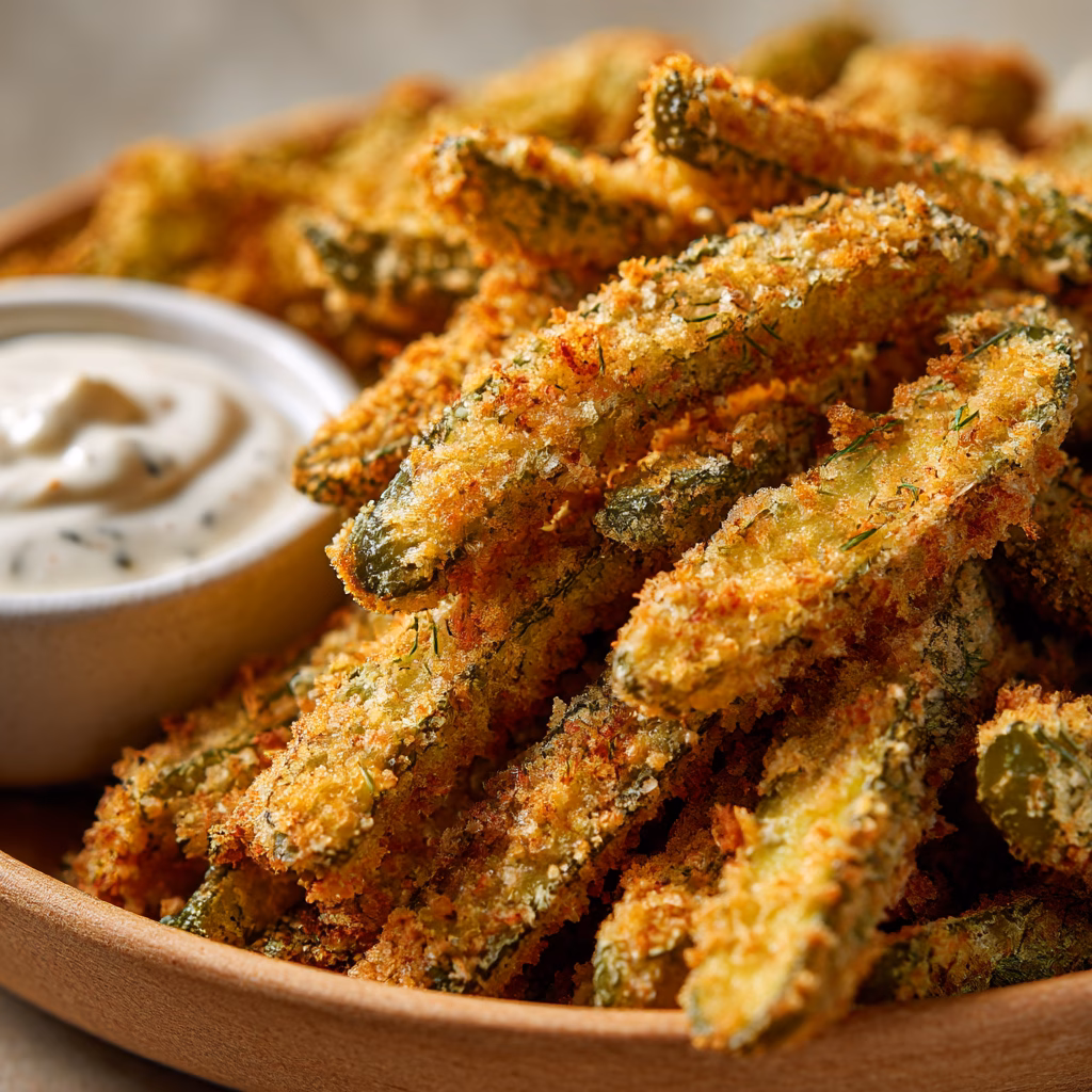 Crispy Baked Pickle Fries