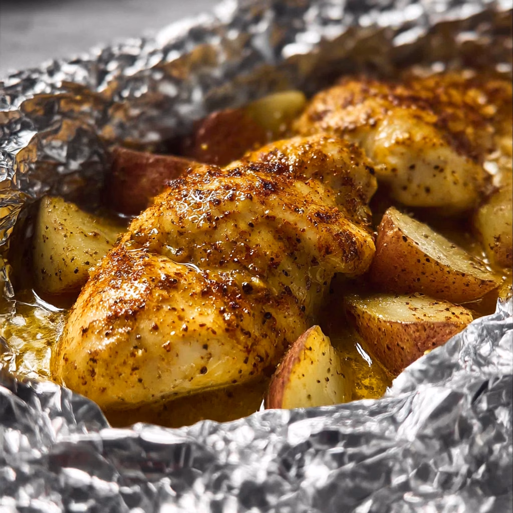 Honey Mustard Chicken Foil Packets