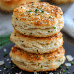 Onion Chive Biscuits with Parmesan Cheese