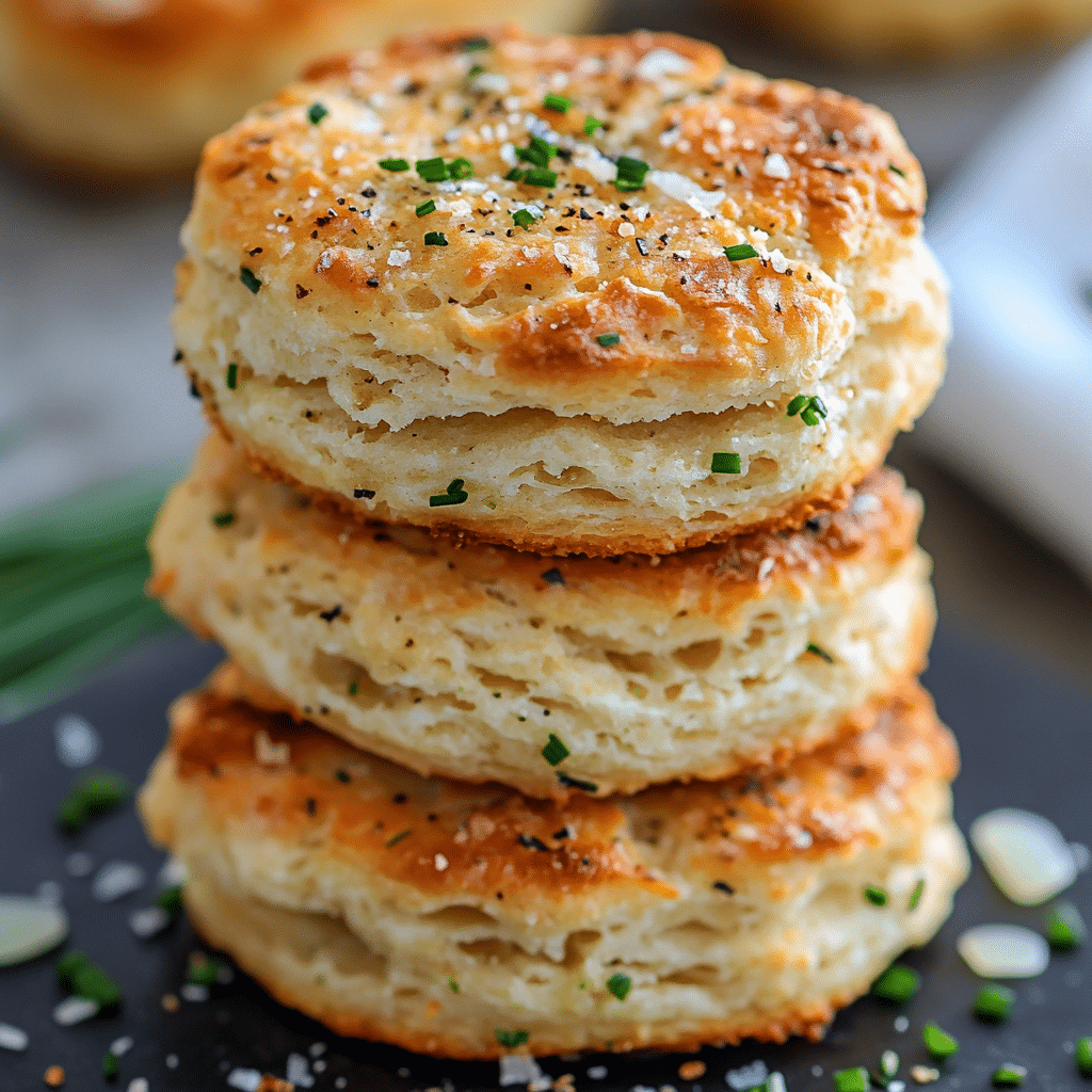 Onion Chive Biscuits with Parmesan Cheese