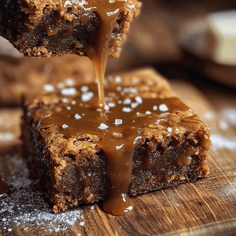 Sticky Toffee Blondies with Sea Salt Toffee Sauce