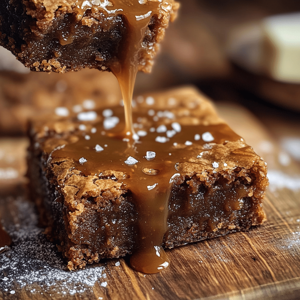 Sticky Toffee Blondies with Sea Salt Toffee Sauce